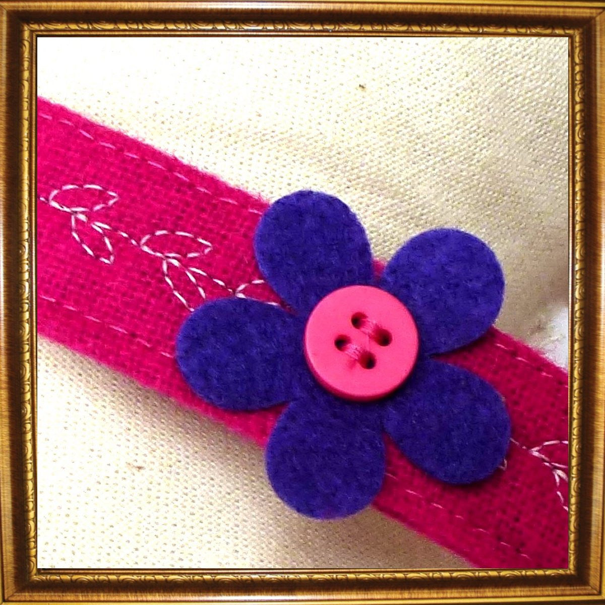 Prediletto Handmade Pretty Flower Dog Collar
