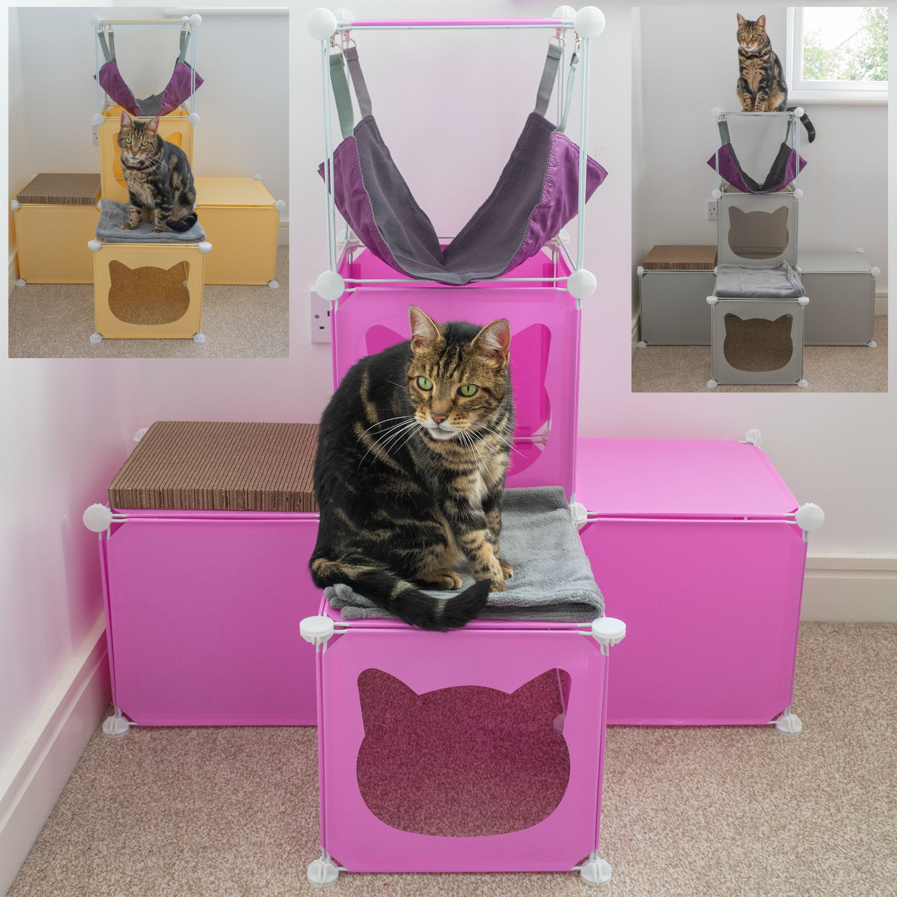 Kitty Cubby Cat Cube Play Tower MIDI Weatherproof Cover Pet and Pond Supply
