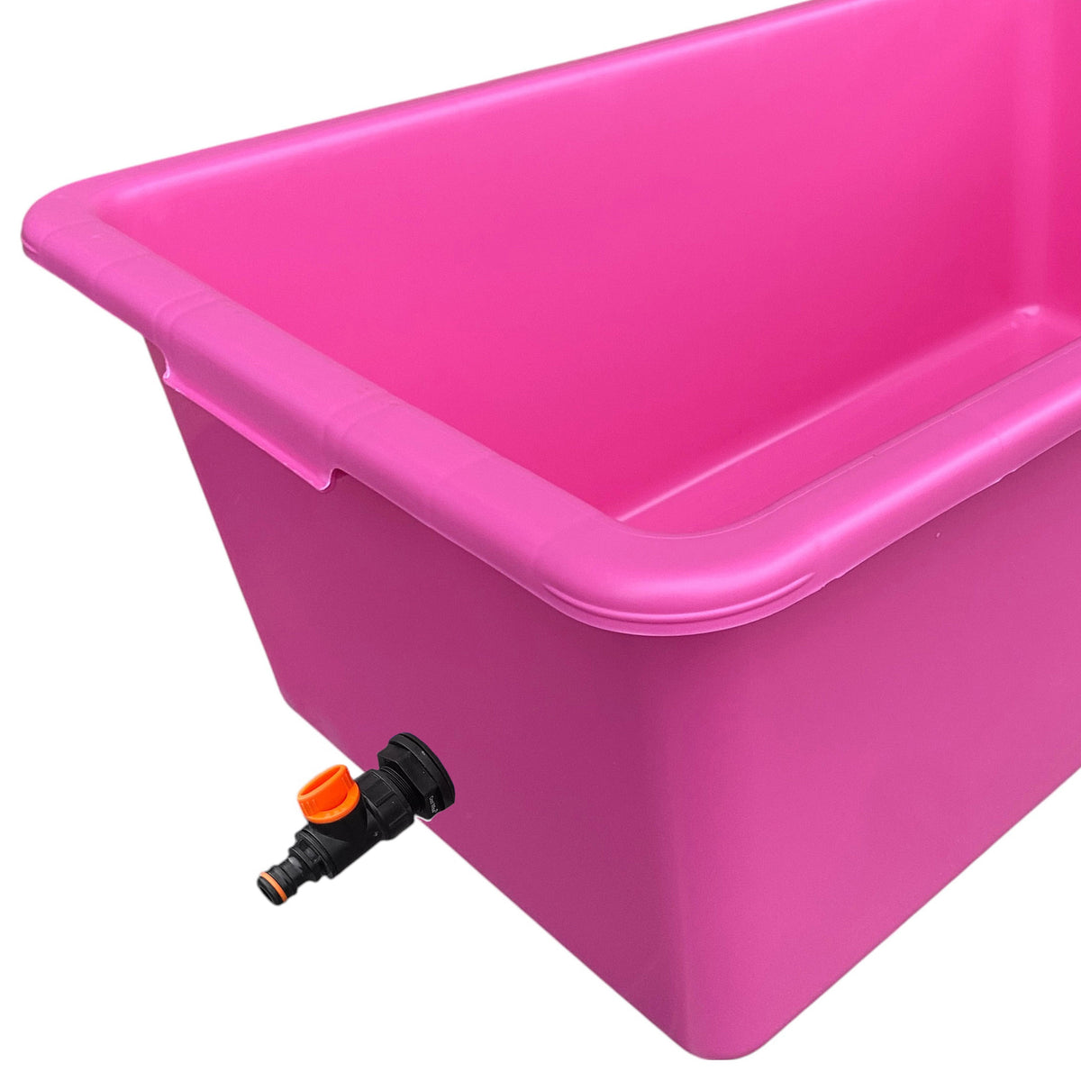 Pink Dog Bath with Drain Valve (Black) BSP Thread Fitting DIY Workshop Accessory