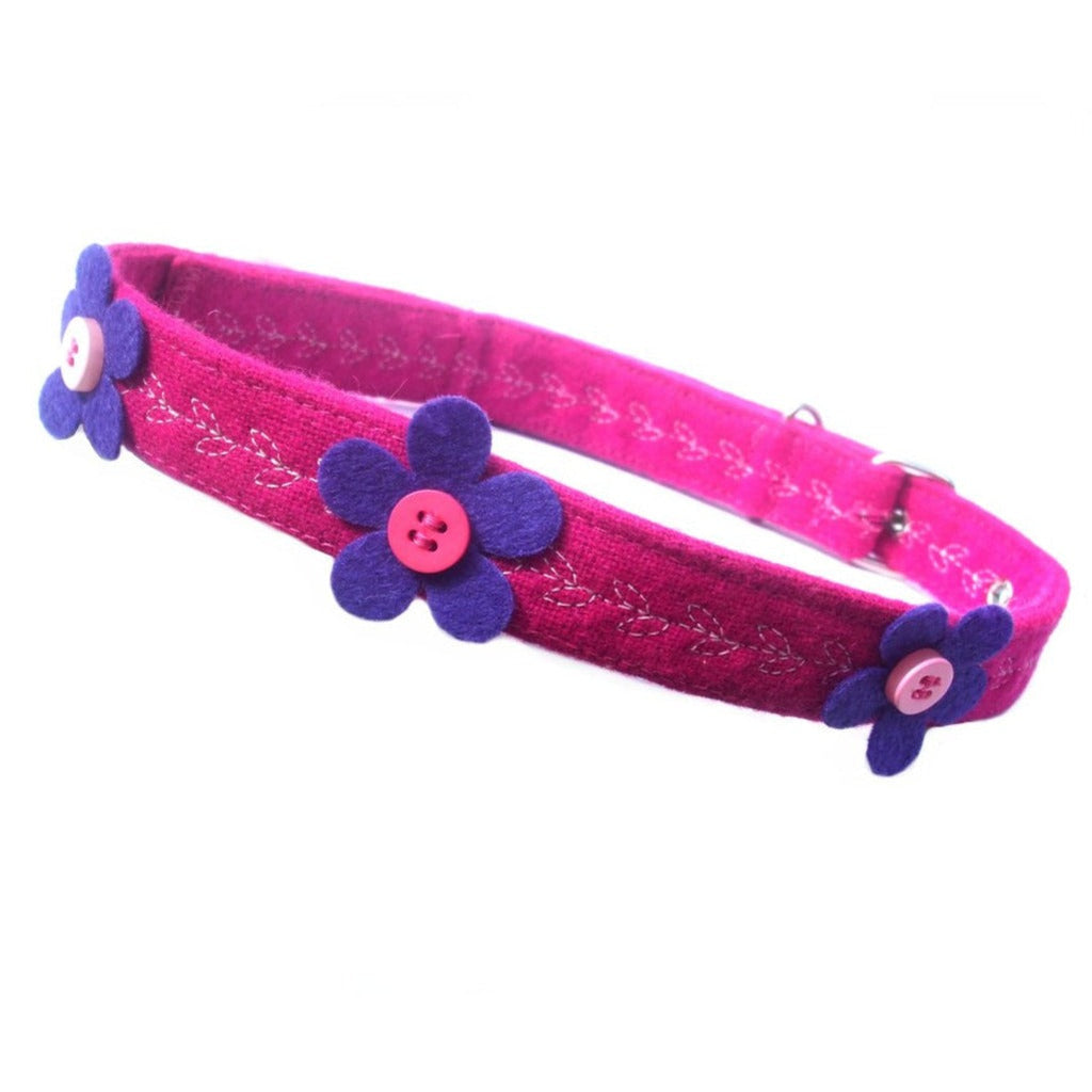 Prediletto Handmade Pretty Flower Dog Collar